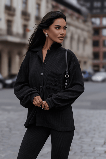 Комплект BLAIR от вельвет, черен LaBalancia Roberto Fashion Store Set 5907378524051 M/L