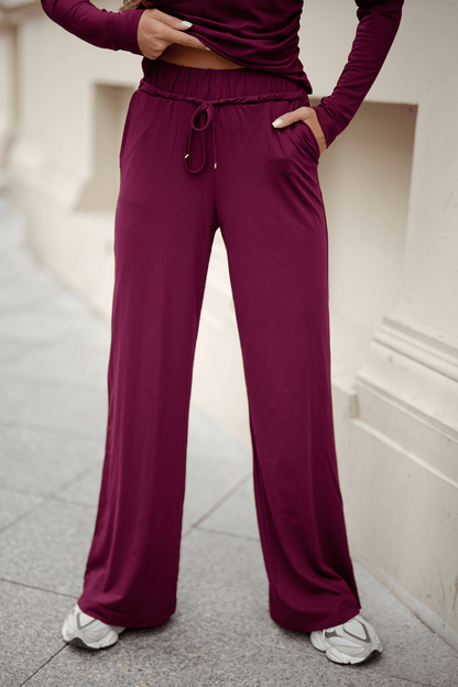 Комплект SHIRA с дълъг ръкав – бордо, вискоза и еластан LaBalancia Roberto Fashion Store Set 5907378515271 M/L