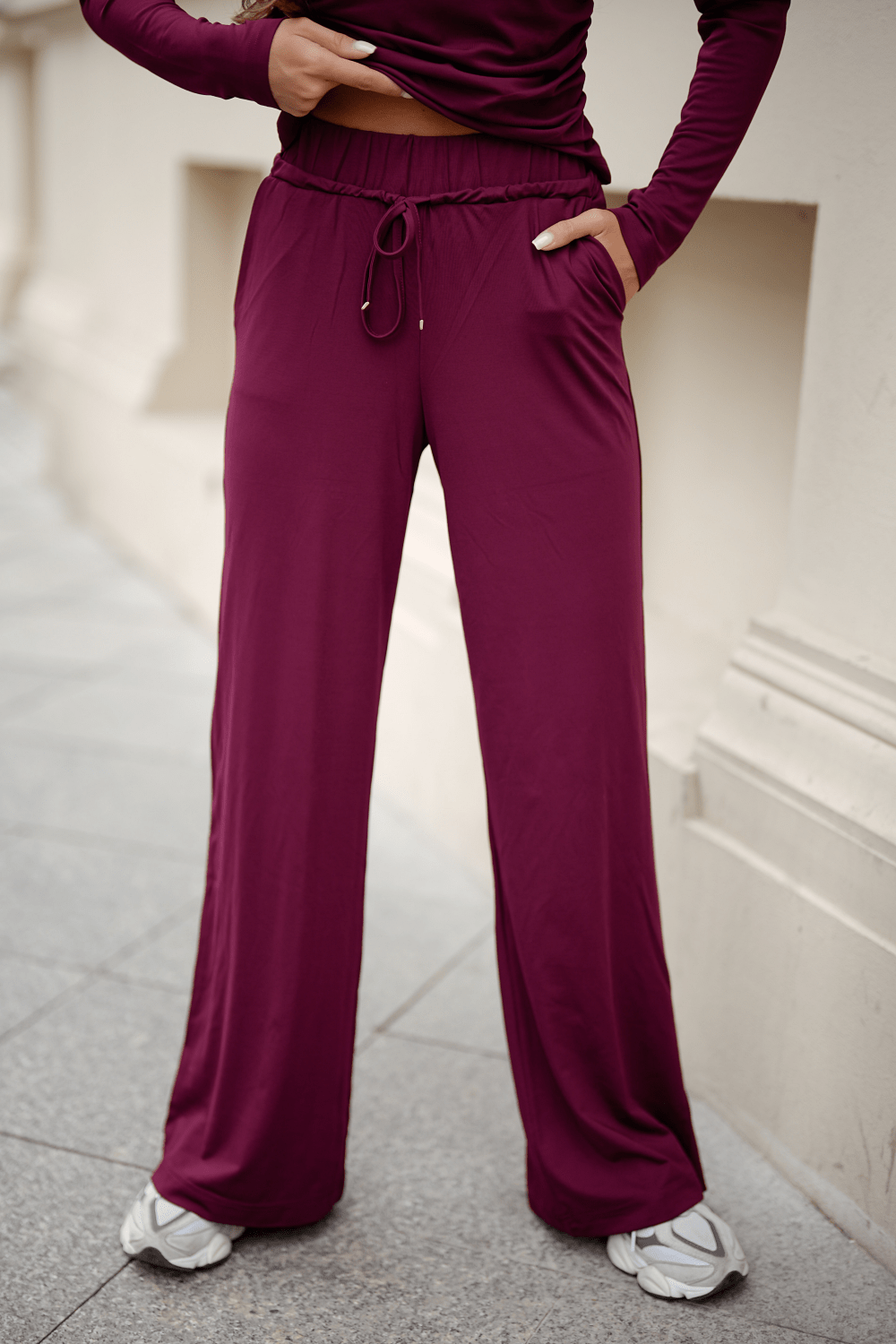 Комплект SHIRA с дълъг ръкав – бордо, вискоза и еластан LaBalancia Roberto Fashion Store Set 5907378515288 L/XL