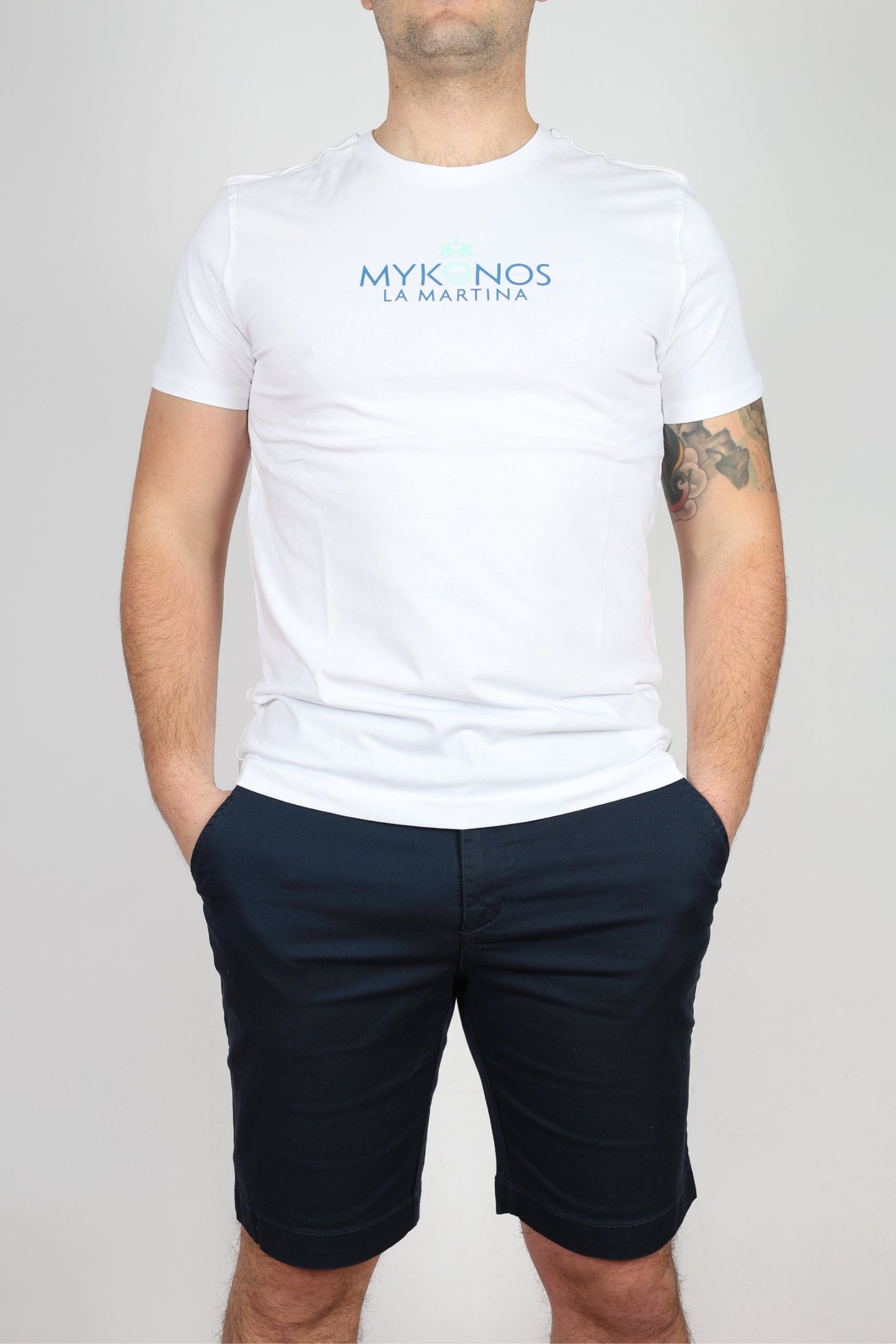 Мъжка Тениска, Зелен & Бял Roberto Fashion Store T-shirt YMR605JS39507163 Зелен S