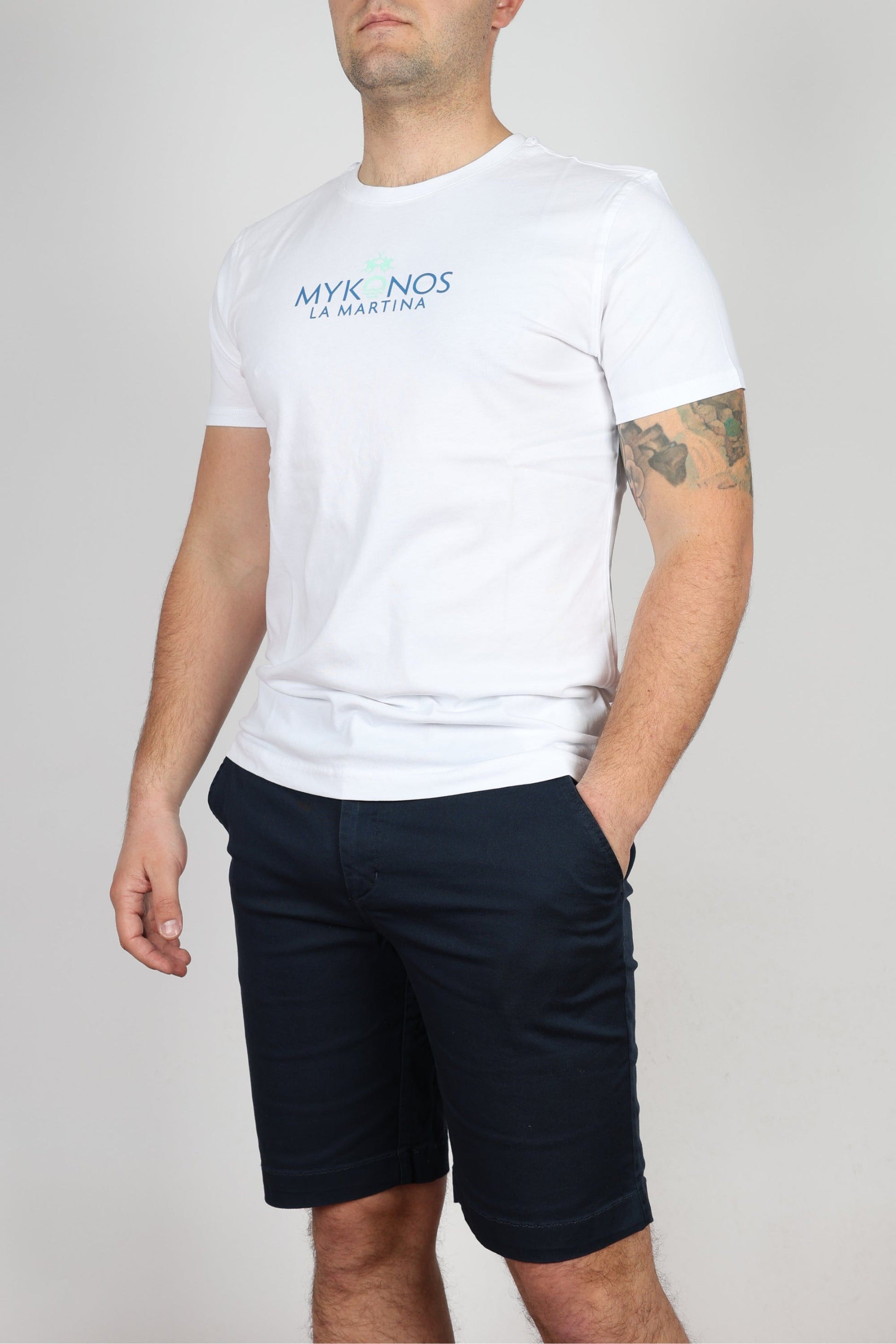 Мъжка Тениска, Зелен & Бял Roberto Fashion Store T-shirt YMR605JS39507163 Зелен S