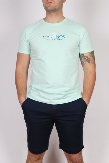 Мъжка Тениска, Зелен & Бял Roberto Fashion Store T-shirt YMR605JS39507163 Зелен S