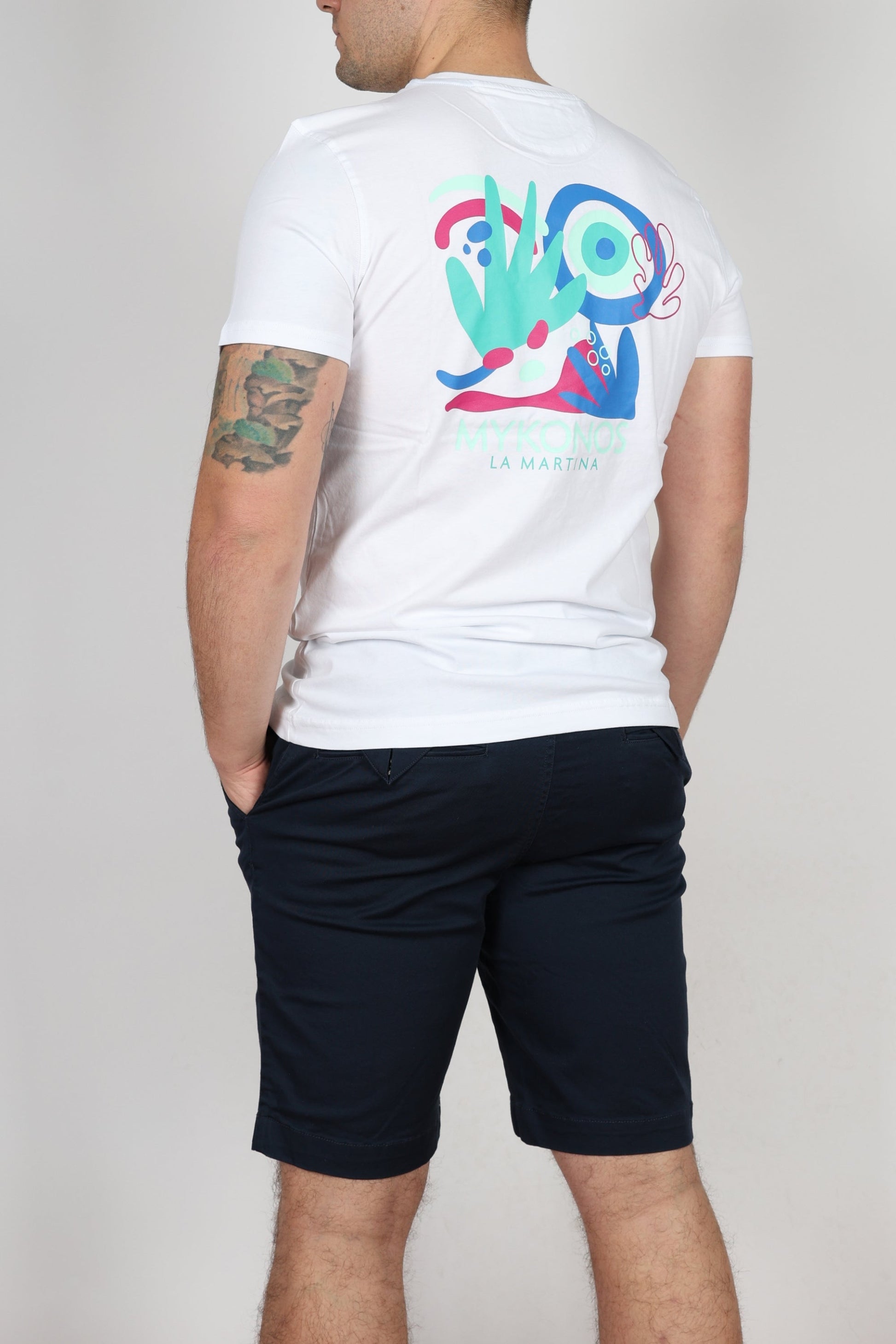 Мъжка Тениска, Зелен & Бял Roberto Fashion Store T-shirt YMR605JS39507163 Зелен S
