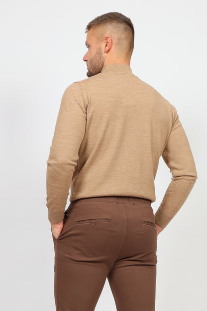 Мъжки Вълнен Пуловер, Бежов Giotelli Roberto Fashion Store Sweater GIO1111SWEBEIKNIM M Бежов