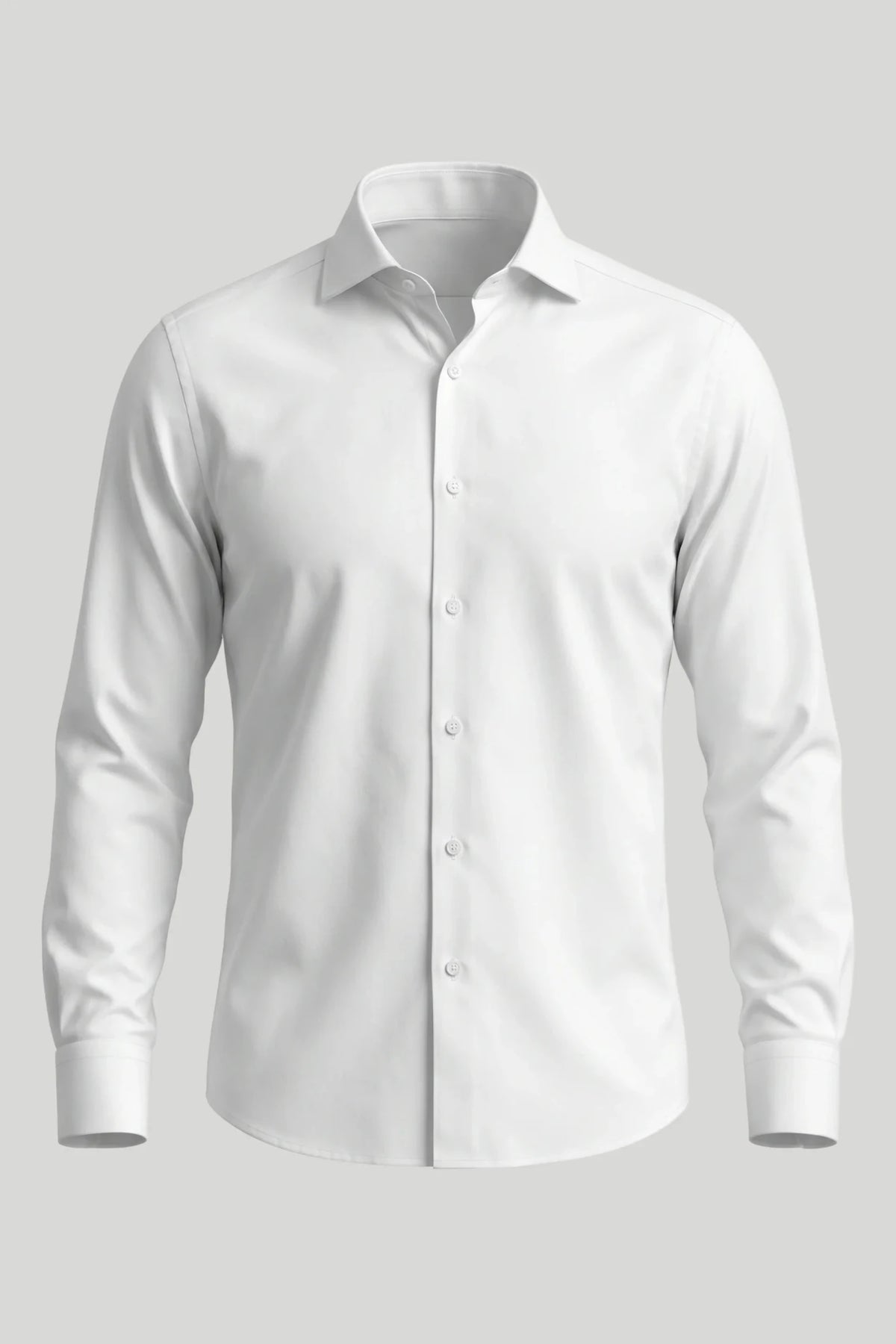 Мъжка еластична риза от бамбукова вискоза - Бял Boston Roberto Fashion Store T-shirt MAY83300300-39 39