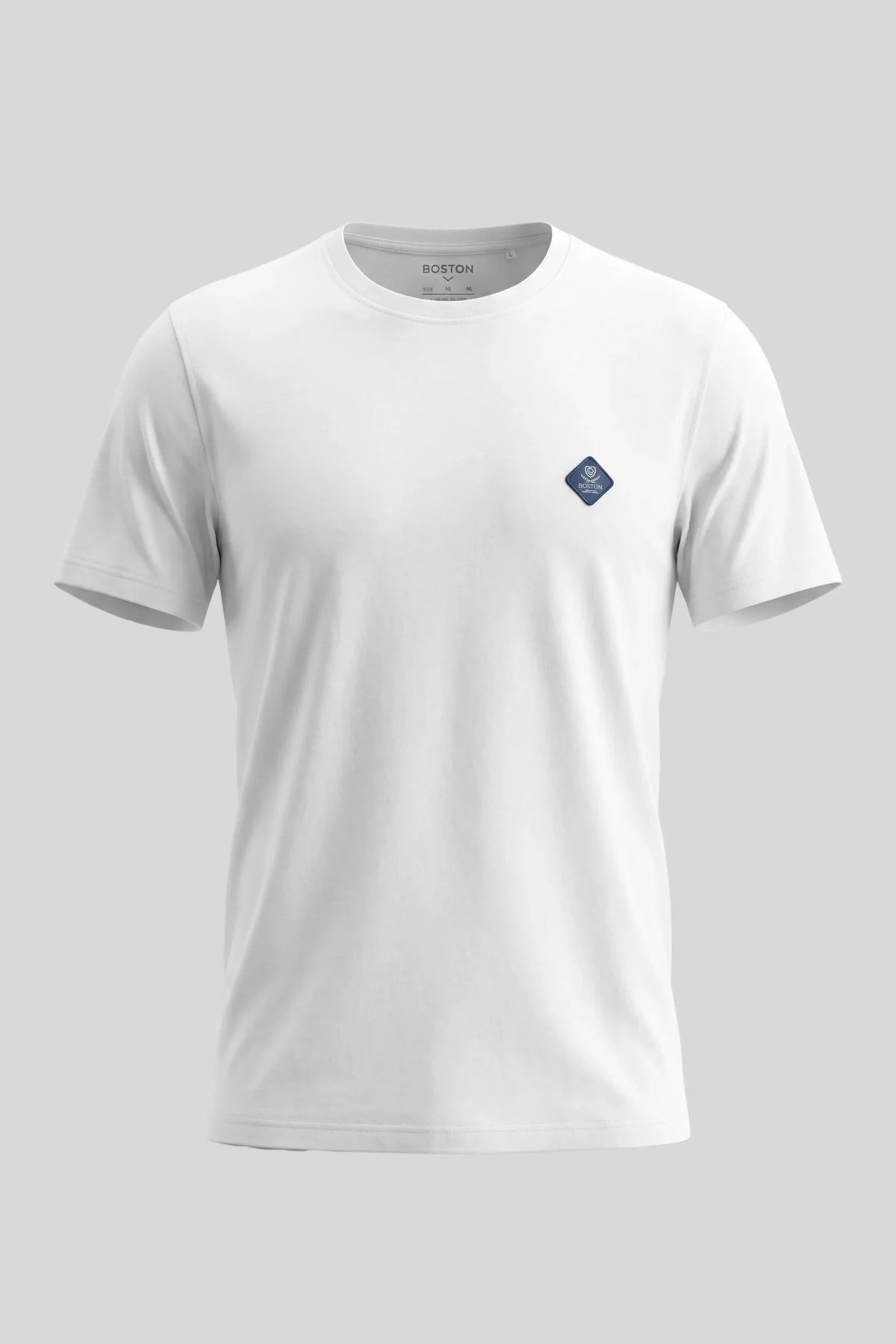 Мъжка корпоративна тениска - Бял Boston Roberto Fashion Store T-shirt MAY83000300-S S