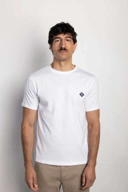 Мъжка корпоративна тениска - Бял Boston Roberto Fashion Store T-shirt MAY83000300-S S