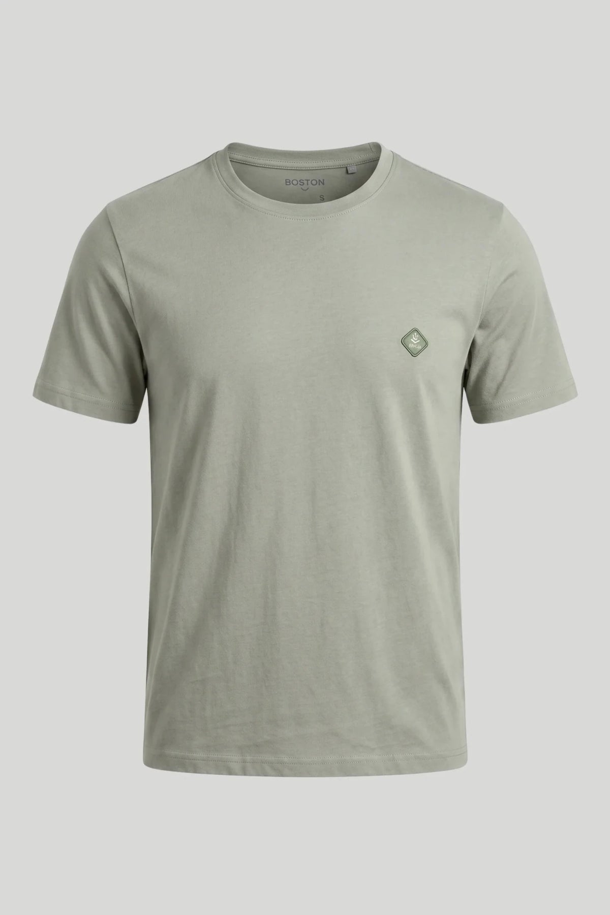 Мъжка корпоративна тениска - Тъмнозелен Boston Roberto Fashion Store T-shirt MAY83000452-S S