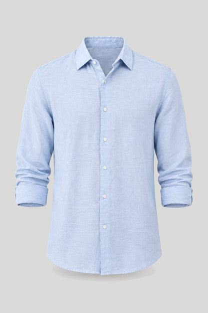 Мъжка ленена риза за плаж в светло син цвят Medicine Roberto Fashion Store Shirt RS25KDM090-05M-S S