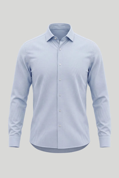 Мъжка официална структурирана риза - Небесносин Boston Roberto Fashion Store T-shirt MAY83305403-39 39