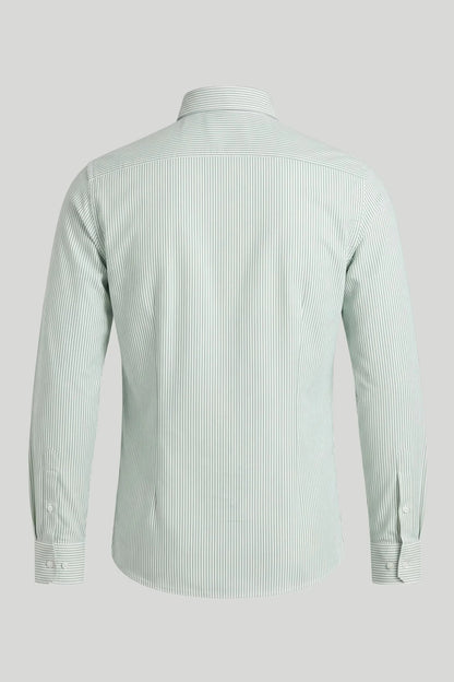 Мъжка риза Oxford на райе - Зелен Boston Roberto Fashion Store T-shirt MAY83201381-S S
