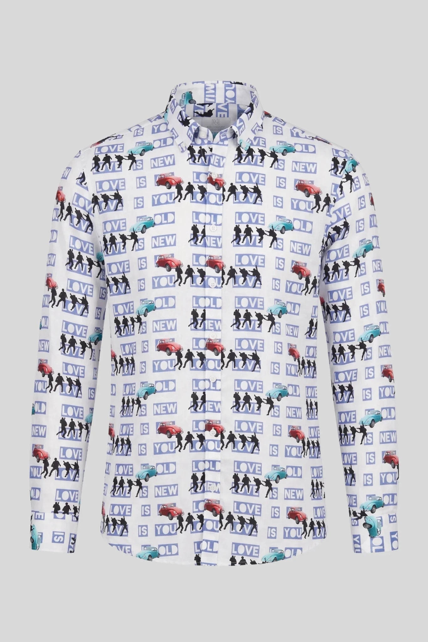 Мъжка риза с дълъг ръкав, бяла Roberto&Co Roberto Fashion Store Shirt MCM0808SHRWHYCARM M