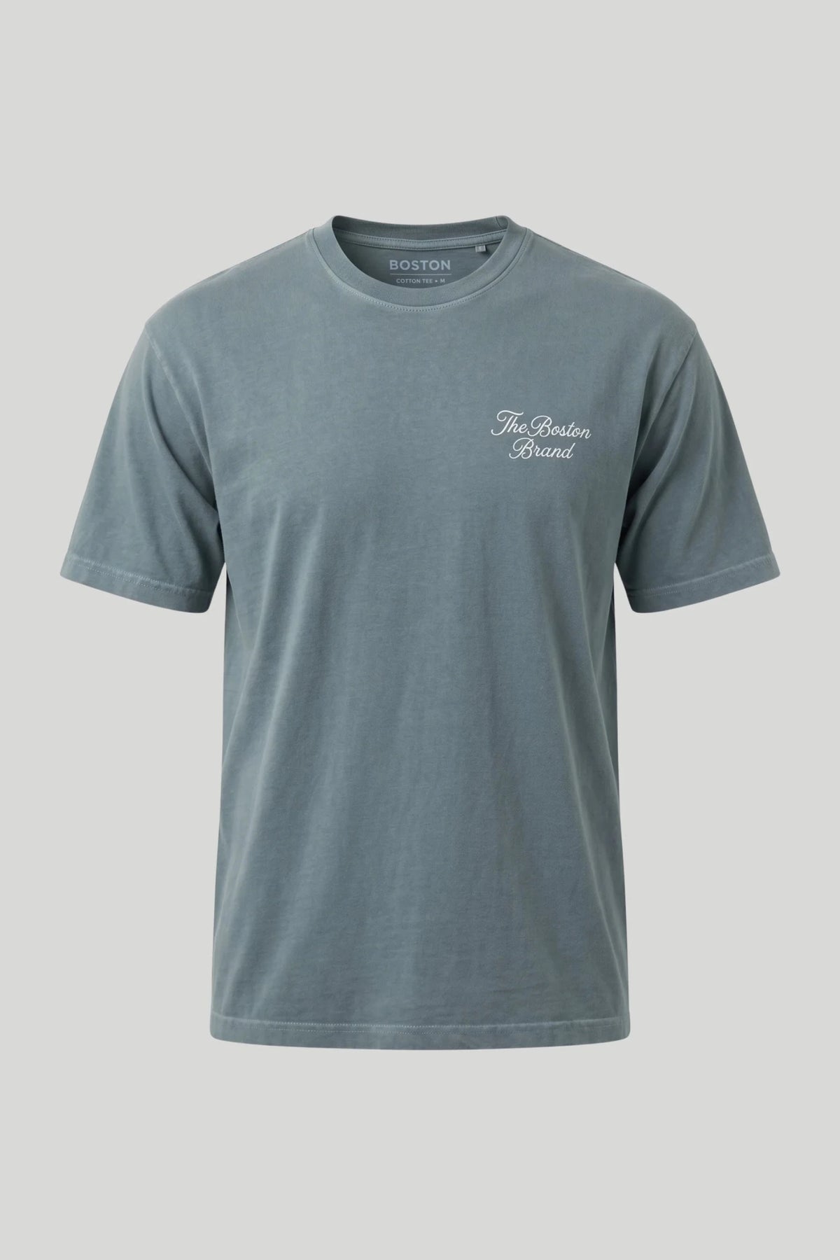 Мъжка тениска "Superlola" от 100% памук, синьо-сива — колекция Boston, размери S-XL Boston Roberto Fashion Store T-shirt MAY83001405-S S