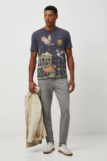 Мъжки дънки тип "Straight Fit" в светлосив цвят Medicine Roberto Fashion Store T-shirt RW25SJM201-90J-31 31