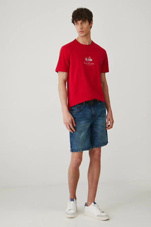 Men's dark blue denim shorts for all occasions