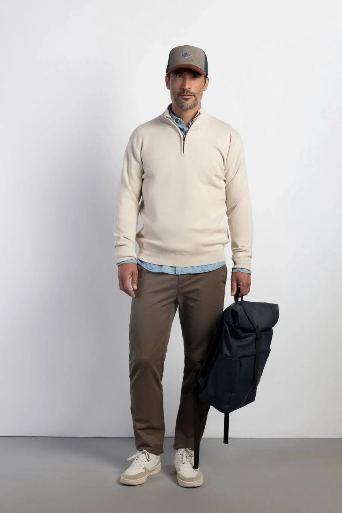 Мъжки панталон "Chino" - Мока Boston Roberto Fashion Store T-shirt MAY83830317-40 40
