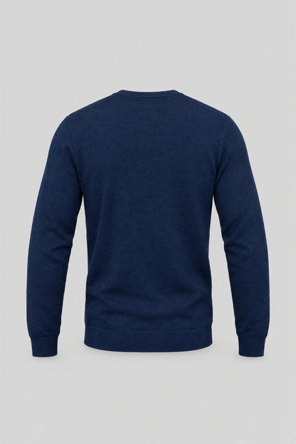 Мъжки пуловер от мериносова вълна Mayoral Marbella - тъмносин Boston Roberto Fashion Store Sweater MAY83403400-S S