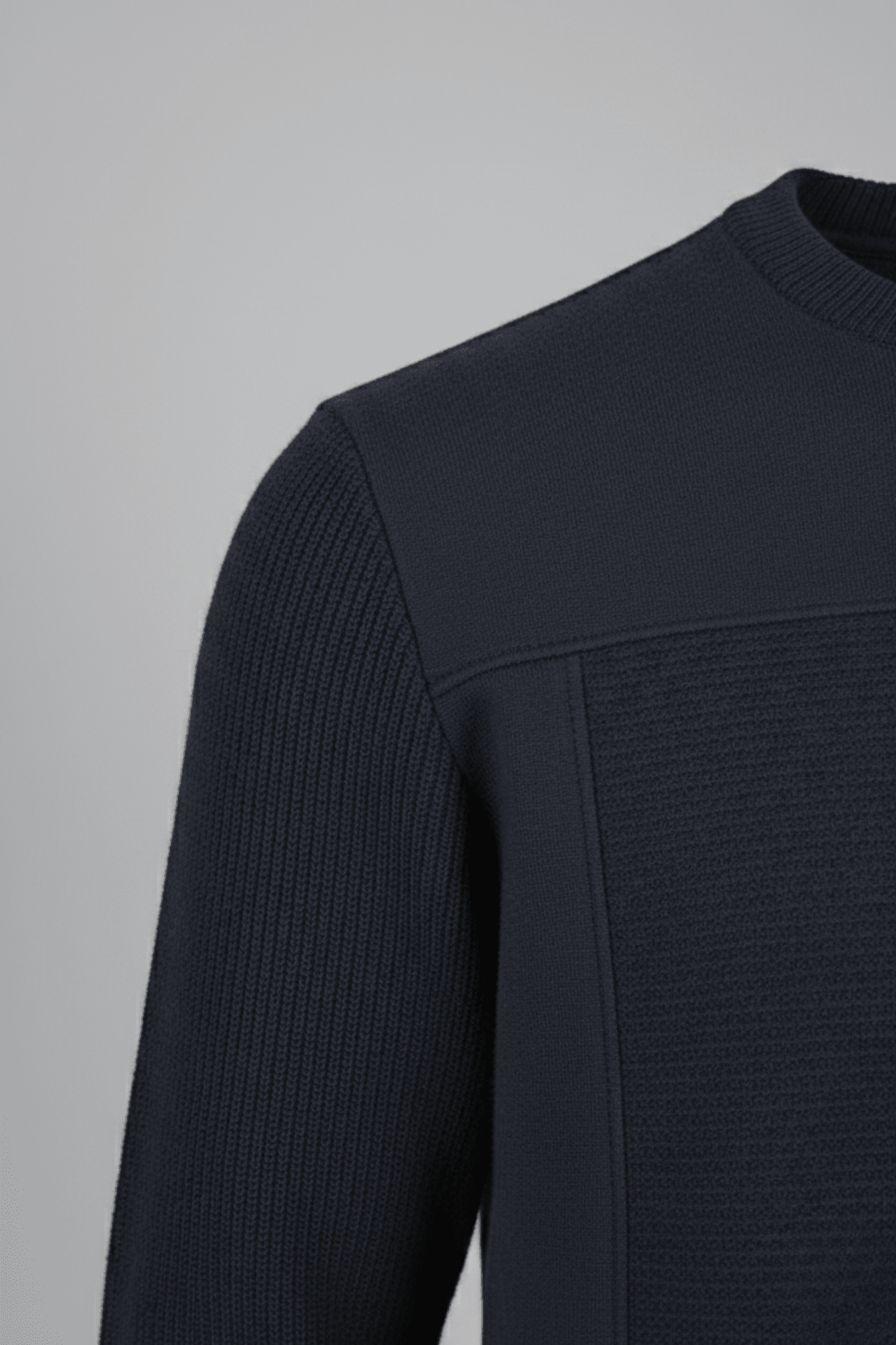 Мъжки Спортен Суичърт с плетени ръкави, Син Giotelli Roberto Fashion Store Jacket GIO2701SWEBLUKNIS S