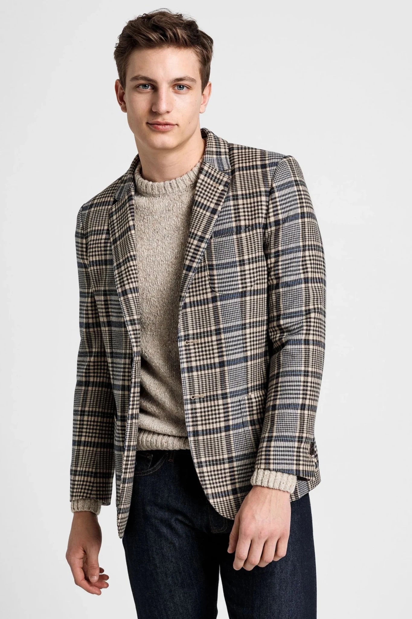 Мъжко карирано сако подходящо за пътуване - без хастар Gant Roberto Fashion Store T-shirt 7705087-213-50 50