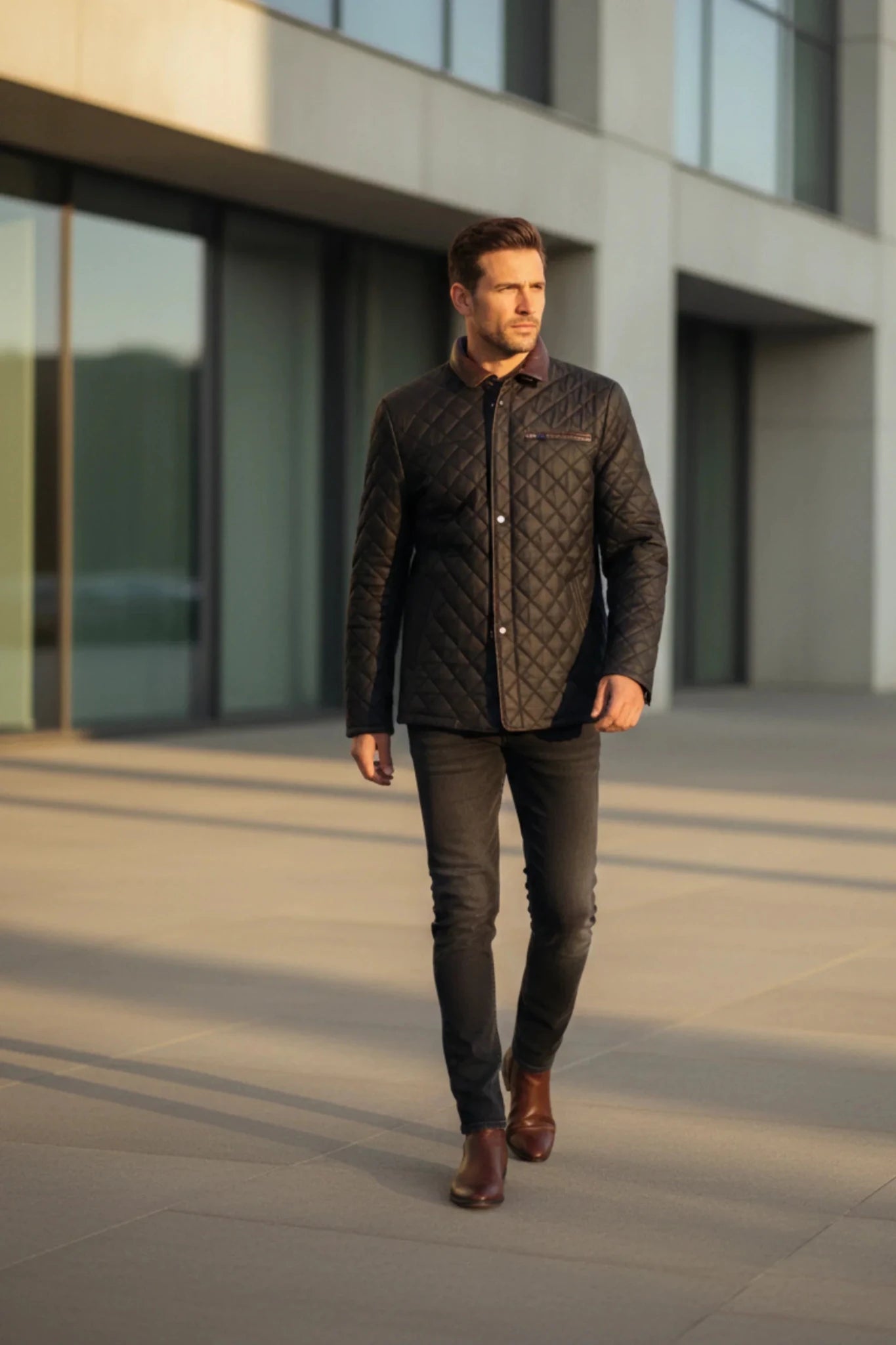 Мъжко Кожено Сако - Яке, Черен Roberto Fashion Roberto Fashion Store Jacket LEA2701JACNBLKCLSXL M