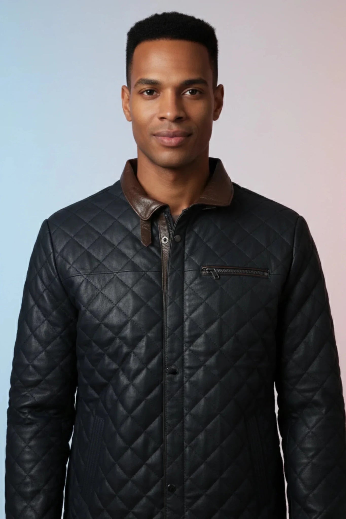 Мъжко Кожено Сако - Яке, Син Roberto Fashion Roberto Fashion Store Jacket LEA2701JACNAVCLSXL M