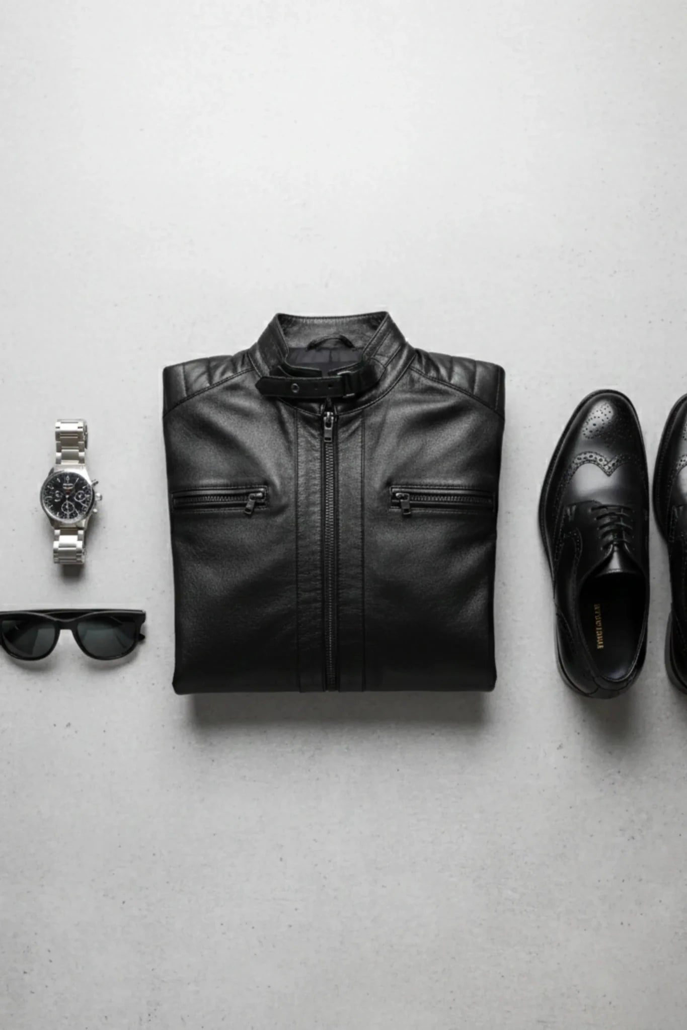 Мъжко Кожено Яке, Черен Roberto Fashion Roberto Fashion Store Jacket LEA2701JACBLKROCL S