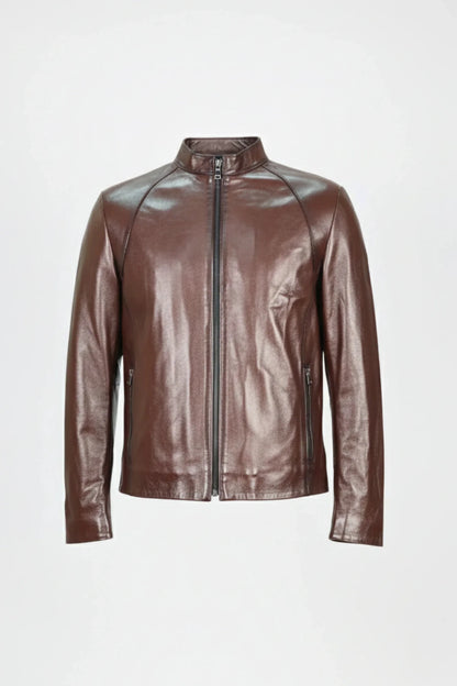 Мъжко Кожено Яке, Кафяв Roberto Fashion Roberto Fashion Store Jacket LEA2601JACBROGENL S