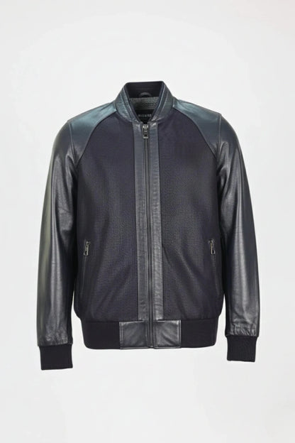 Мъжко Кожено Яке, Син Roberto Fashion Roberto Fashion Store Jacket LEA2601JACNAVVELXL M