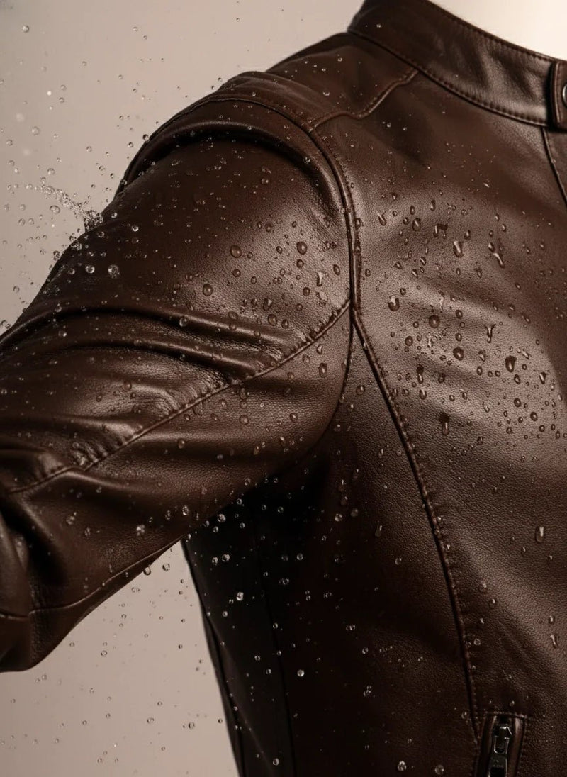 Мъжко Яке от Агнешка Кожа, Кафяв