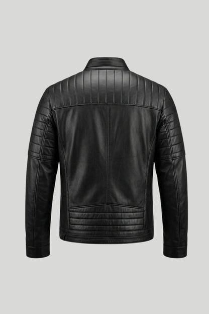 Мъжко яке "Rocky" от естествена кожа, черен — рокерски стил — размери XS-2XL Roberto&Co Roberto Fashion Store Jacket LEA2701JACBLKROC-M XS