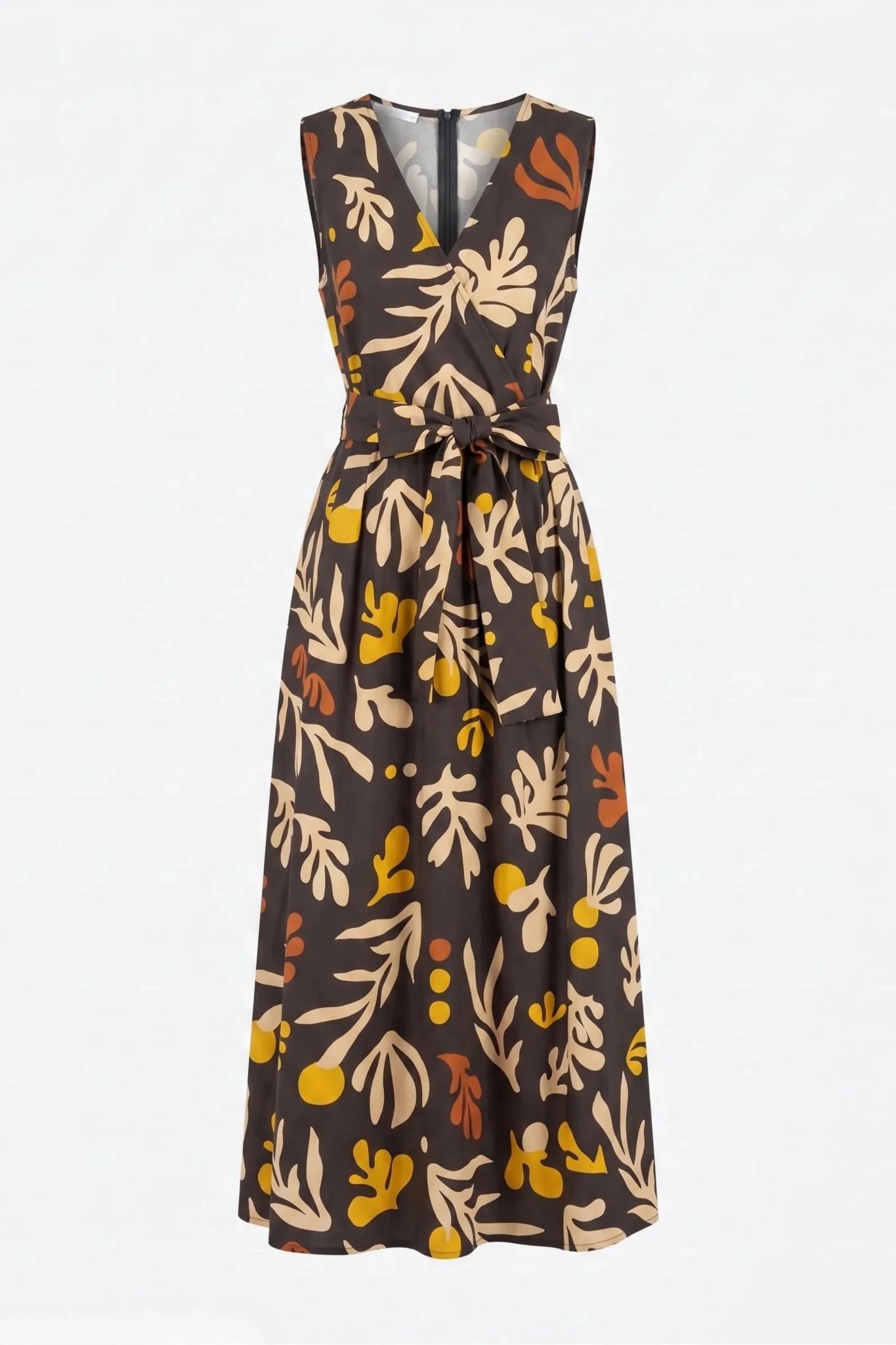 Памучна рокля "Dafni" - кафяво Roberto&Co Roberto Fashion Store Dress NWA1007DRSBROCOT-ML M/L