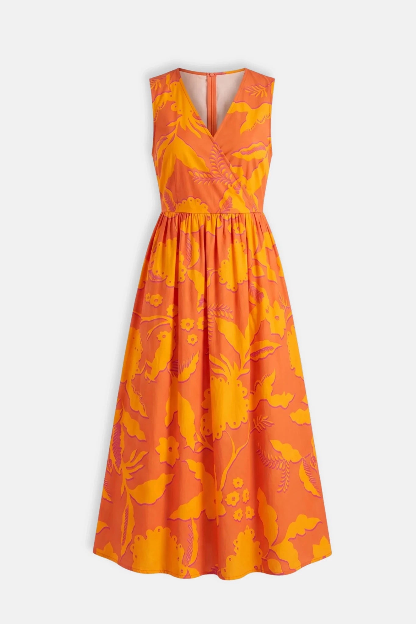 Памучна рокля "Dafni" - оранжево Roberto&Co Roberto Fashion Store Dress NWA1007DRSORNCOT-SM S/M