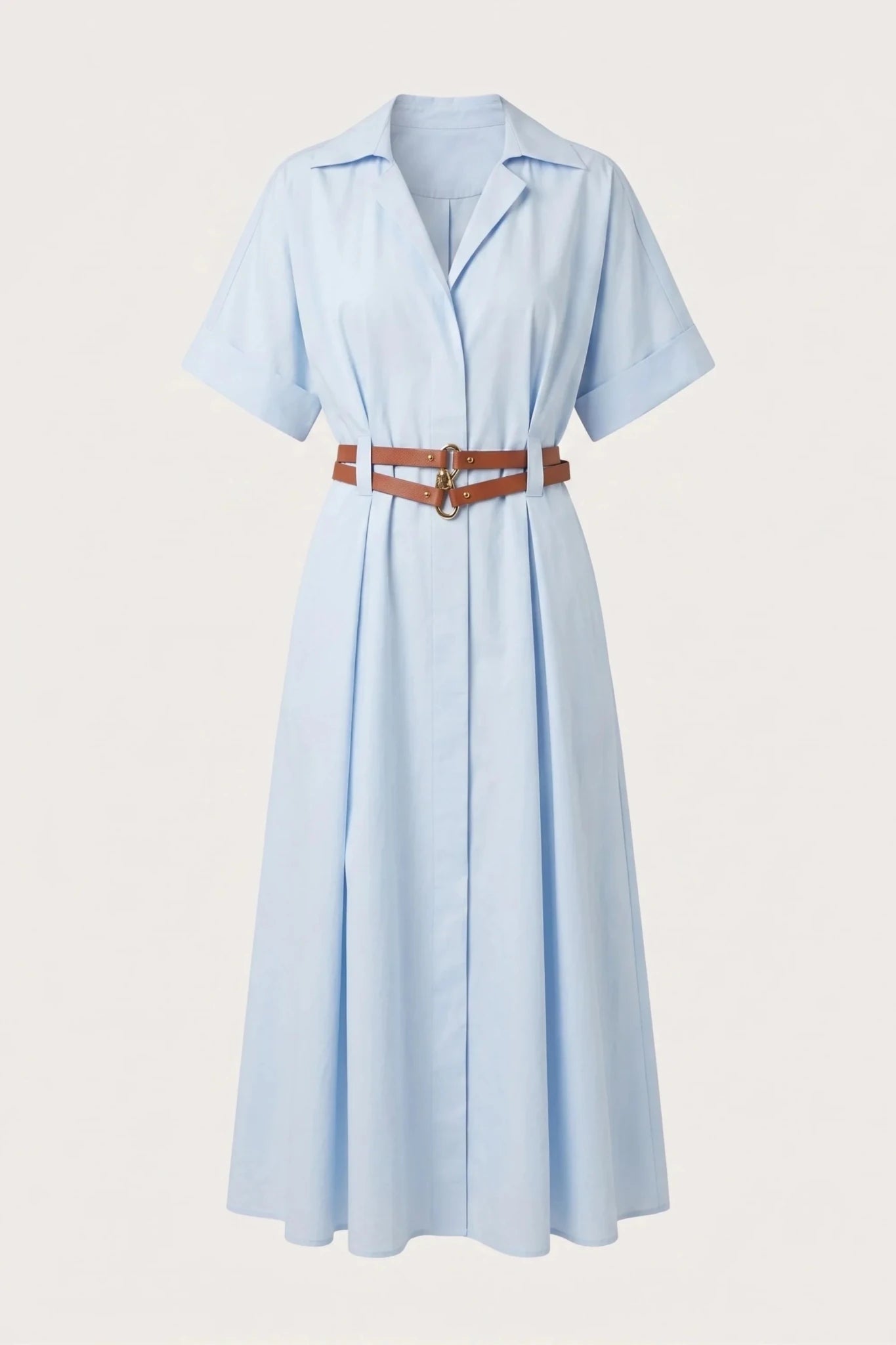 Памучна рокля "Esta" - небесно синьо Roberto&Co Roberto Fashion Store Dress ESL1007DRSBLUCOT-36 36