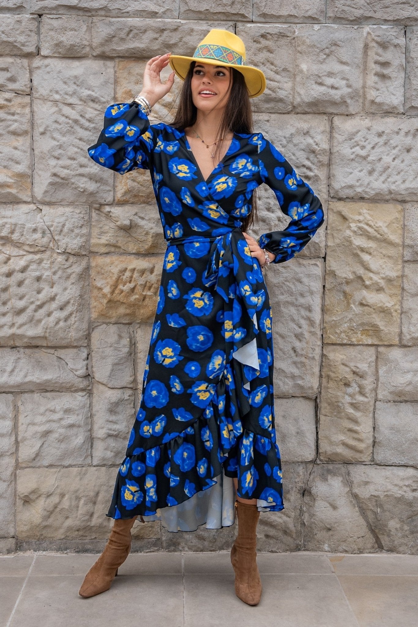 Рокля "АННА" дълга с цветен десен от вискоза за жени LaBalancia Roberto Fashion Store Shirt 5907378503902 XS/S