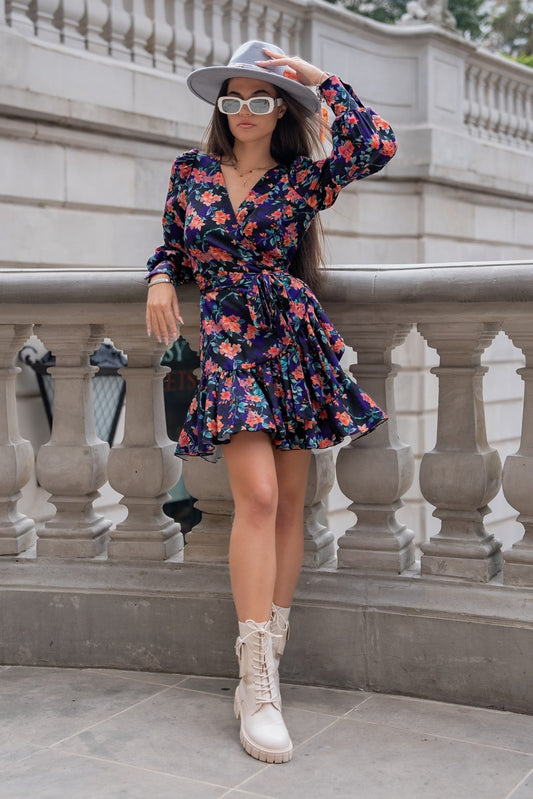 Рокля "АННА" къса с цветен десен, идеална за летни поводи и свободно време LaBalancia Roberto Fashion Store Shirt 5907378503964 XS/S