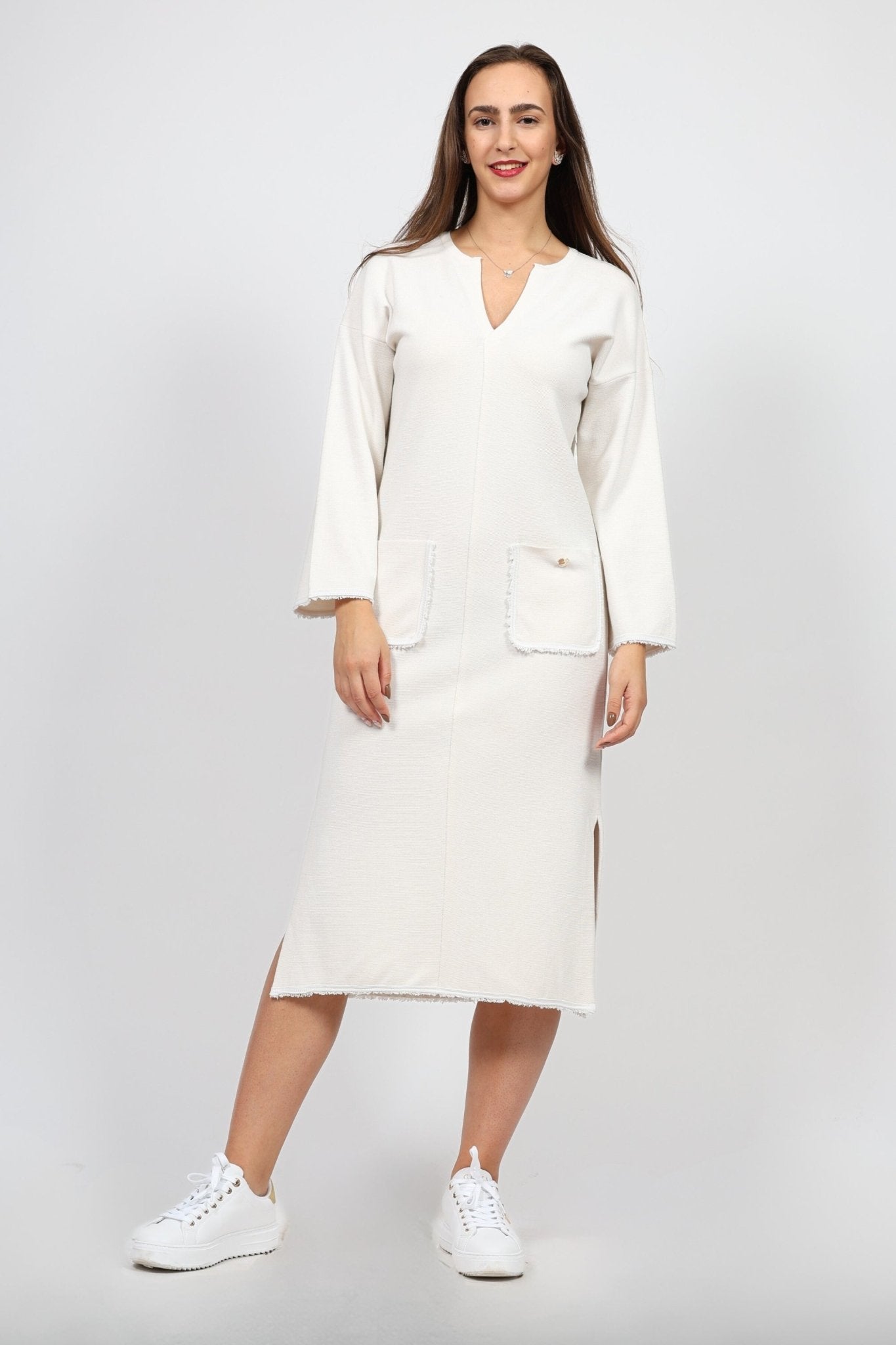 Рокля, Бял Serianno Collection S Roberto Fashion Store One piece SER0111DRSBLKKNIS S Бял