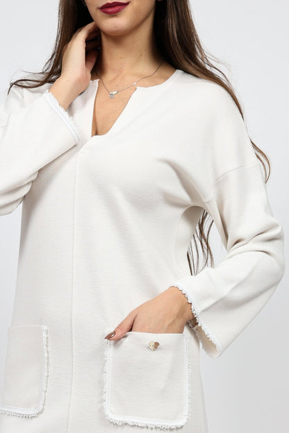 Рокля, Бял Serianno Collection S Roberto Fashion Store One piece SER0111DRSBLKKNIS S Бял