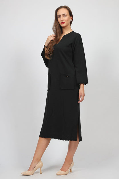 Рокля, Черен Serianno Collection S Roberto Fashion Store One piece SER0111DRSBLKKNIS S Черен