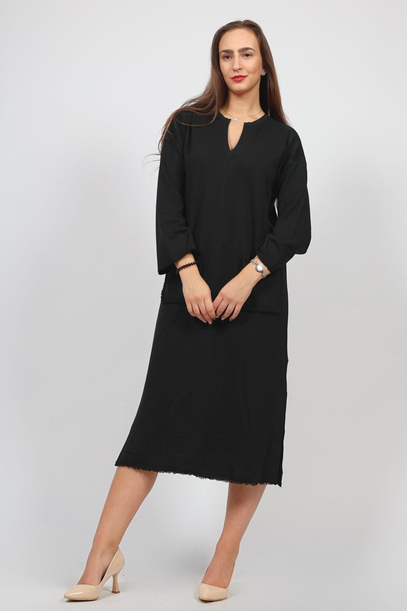 Рокля, Черен Serianno Collection S Roberto Fashion Store One piece SER0111DRSBLKKNIS S Черен