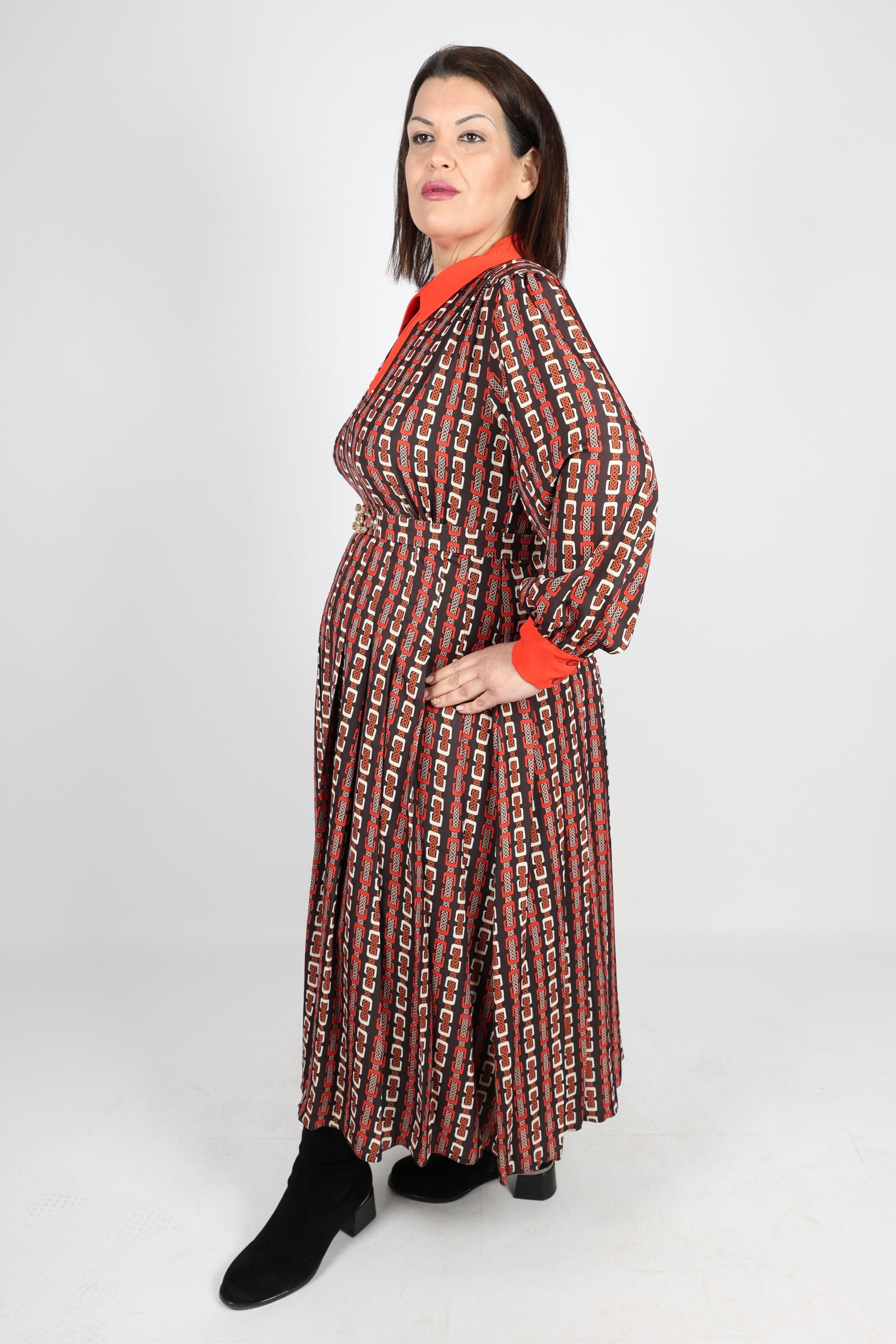 Рокля, Червен Roberto Fashion Store Dress RBRF1803DRSSRED Red 44 EU