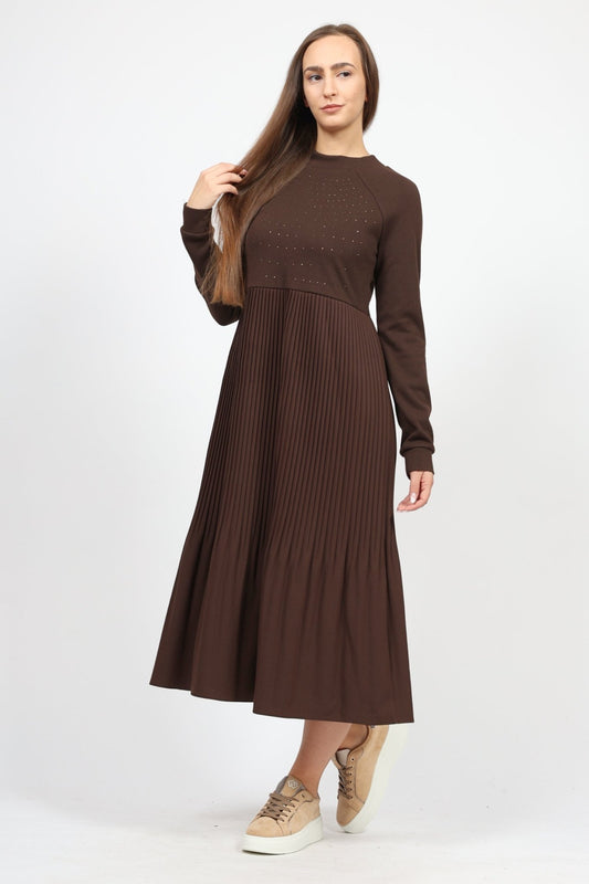 Рокля, Кафяв Roberto Fashion Roberto Fashion Store One piece ESP3010DRSBRWCLF36 36 Кафяв