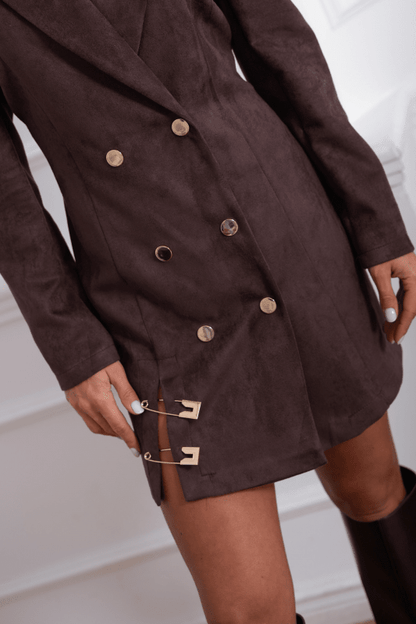 Рокля Leya - стилна и елегантна дамска рокля в кафяв цвят, идеална за всеки повод LaBalancia Roberto Fashion Store Shirt 5907378502745 XS/S