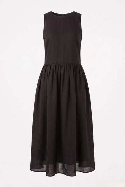 Рокля от рами/корпива Сериано - кафяво Serianno Roberto Fashion Store Dress SER0907DRSBROLNG-S S