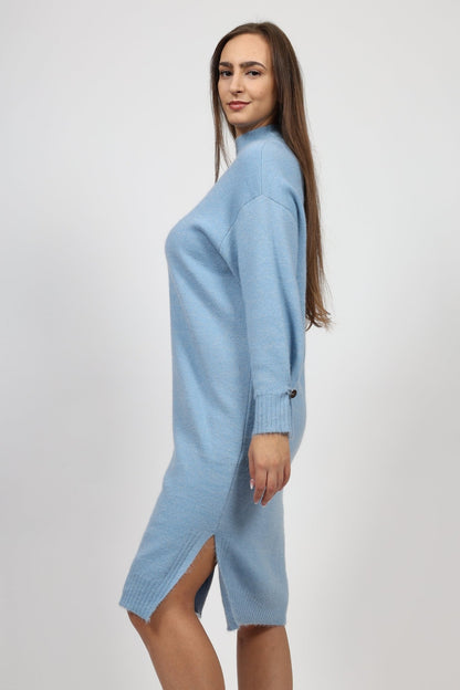 Рокля с органичен памук, Небесносин