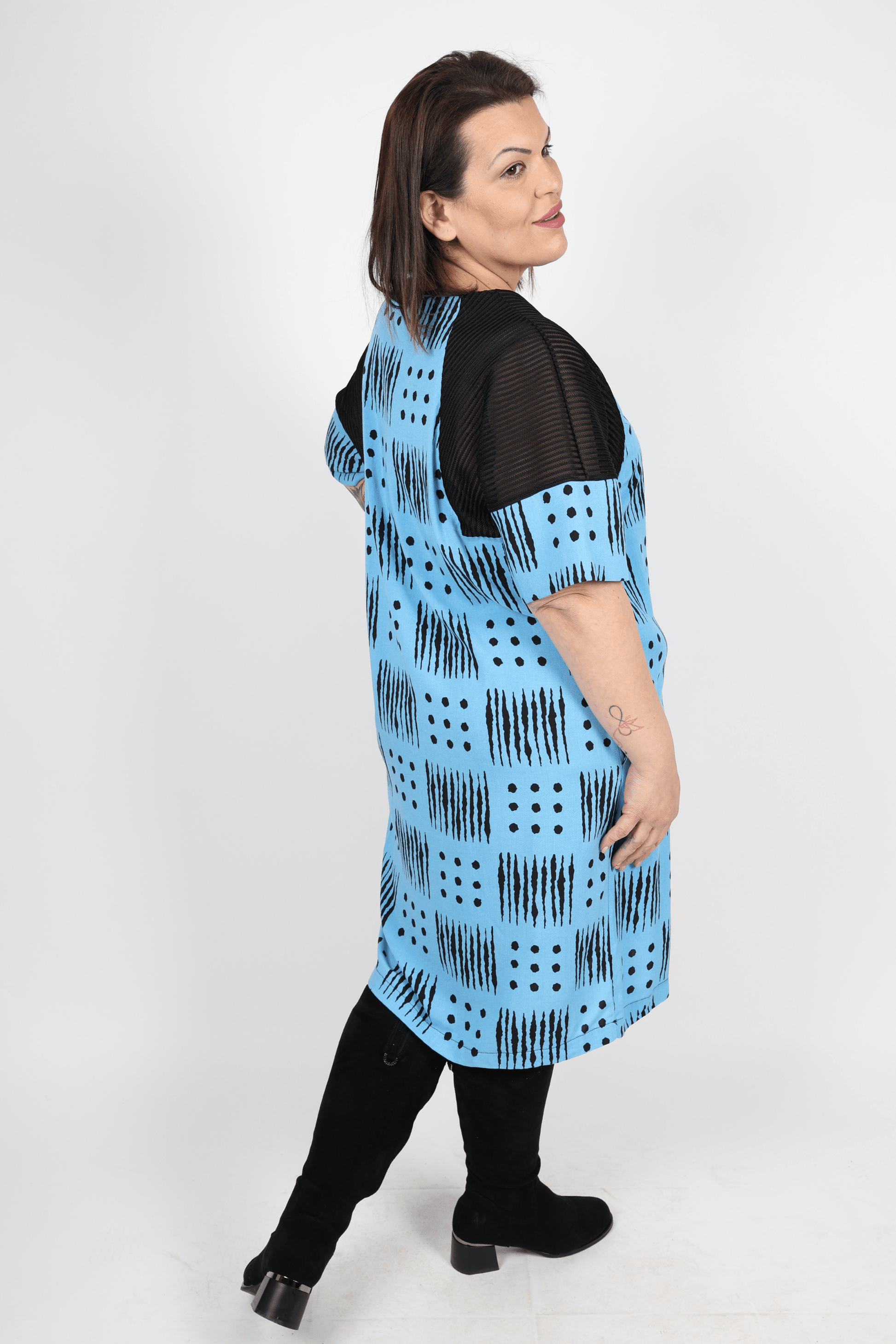 Рокля, Син Roberto Fashion Store Dress RBRFDRSSBLU120342 42 EU Blue