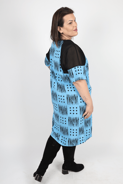 Рокля, Син Roberto Fashion Store Dress RBRFDRSSBLU120342 42 EU Blue