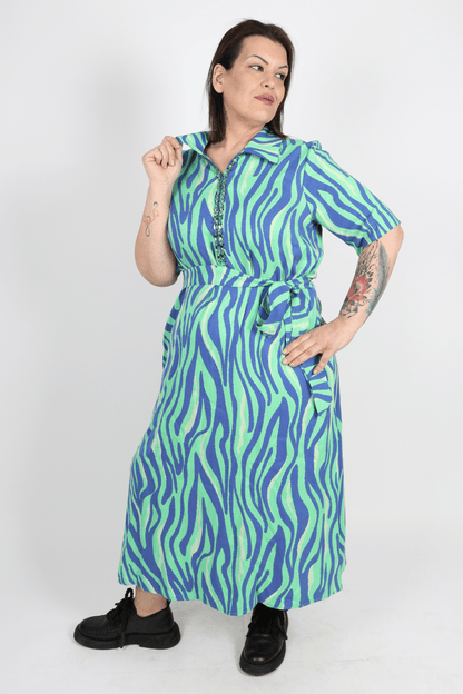 Рокля, Зелен Roberto Fashion Store Dress RBRFDRSSGR121342 42 EU Green