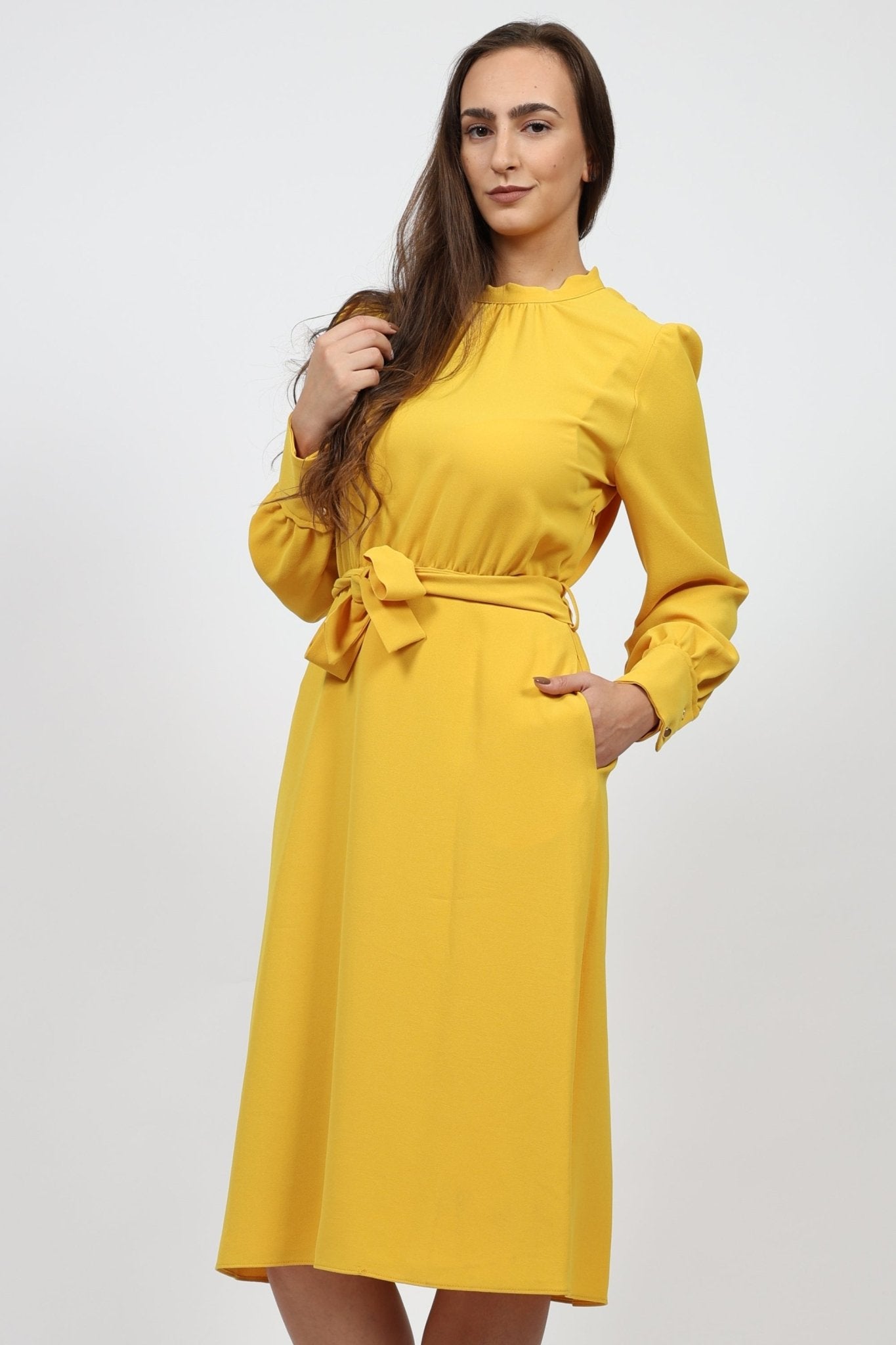 Рокля, Жълт VIPART Roberto Fashion Store One piece VPR0211DRSYELFOR38 38 Жълт